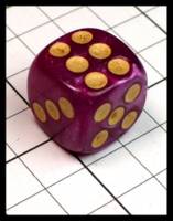 Dice : Dice - 6D Pipped - Magenta with Ivory Pips small - Dark Ages